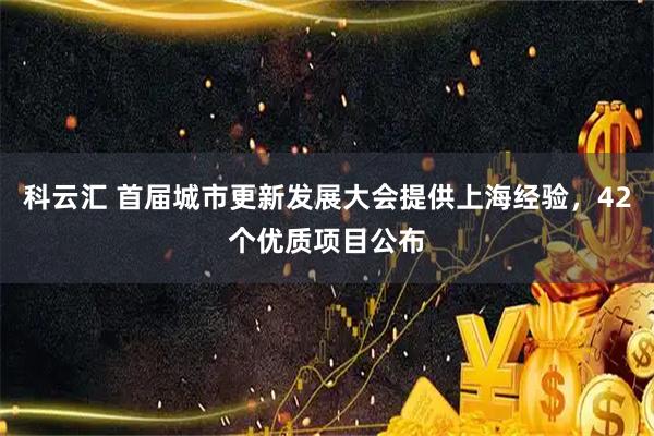 科云汇 首届城市更新发展大会提供上海经验，42个优质项目公布